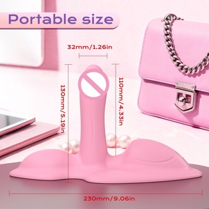 XLN Sit Ride Dildo Vibrator Remote Control 10 Getaran G-Spot Klitoris Anal Prostat Stimulasi Saddle USB Rechargeable Tahan Air - Product Image 2