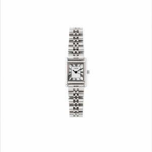 นาฬิกาข้อมือโลหะทรงสี่เหลี่ยม GBHW สีเงิน นาฬิกาควอทซ์หรูหรา นาฬิกาอะนาล็อกที่สง่างามสำหรับผู้หญิง พร้อมสายสแตนเลส - Product Image 3