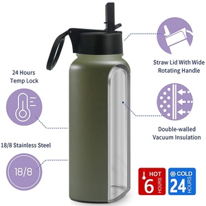 Termo de Acero Inoxidable de Doble Pared con Aislamiento al Vacío de 2L (Medio Galón), Jarra de Agua Ecológica, Segura para Agua Hirviendo, con Tapa Unisex - Product Image 3
