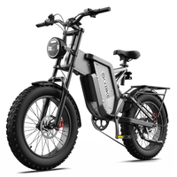 Vélo de montagne électrique puissant 2000W EKX X20 avec cadre en aluminium, pneus larges de 20 pouces, batterie au lithium 48V, pour adultes, hommes, route, tout-terrain, cyclomoteur