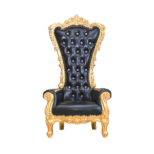Nouveau Design Royal High Back Trône de mariage noir le roi et la reine - Product Image 2