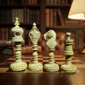 Children's Special Carved King-Size 4.50 Inch <b>Wooden</b> <b>Chess</b> <b>Set</b> Table Game with Attractive Design and Cardboard Box Packaging - Product Image 2