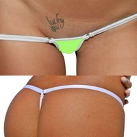 Haute qualité Sexy taille basse couleur unie Mini string T pantalon dames tentation Bikini culotte sous-vêtements