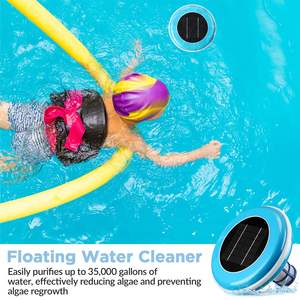 야간 발광 효과가있는 새로운 휴대용 태양열 정수기 스테인레스 스틸 80% 염소 풀 이온화 장비 감소 - Product Image 5