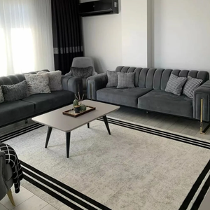 Ensemble de canapés de salon haut de gamme au design luxueux, <span class=keywords><strong>convertible</strong></span> et rembourré, avec fauteuils pivotants à 360°, modèle 2026, le plus vendu - Product Image 1