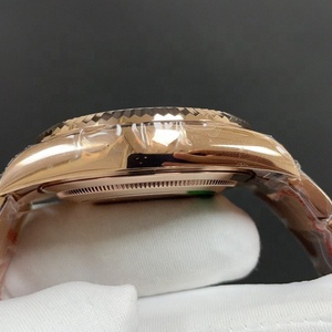 Montre <span class=keywords><strong>de</strong></span> luxe pour homme, 42 mm, ton or rose, cadran bleu, double fuseau horaire, date, mouvement automatique, acier inoxydable, montre <span class=keywords><strong>de</strong></span> cérémonie pour affaires - Product Image 6
