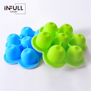Mini molde antiadherente de silicona para paletas de hielo de 7 agujeros, contenedor de almacenamiento de alimentos para bebés desechable, bolsa empaquetada para uso de helados - Product Image 2
