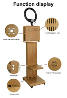 Photomaton rétro pour mariage et fête, logiciel gratuit, flight case, écran 29 pouces, écran tactile 15,6 pouces, grain de bois, photomaton DSLR