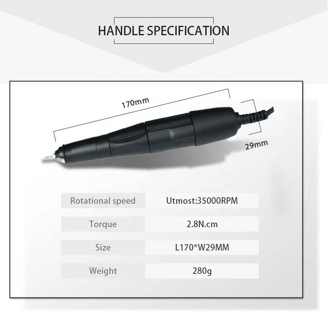 Pièce à main pour perceuse à ongles 102L 3mm