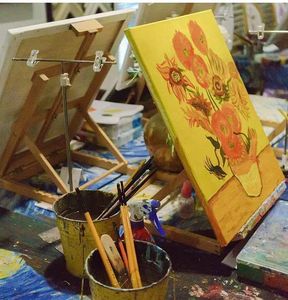 Künstlerbedarf A-Rahmen Holzstaffelei Studio-Künstler Bodenständer Höhenverstellbarer Leinwand-Kunstwerk-Malerei-Zeichnung-Schild-Displayhalter - Product Image 2