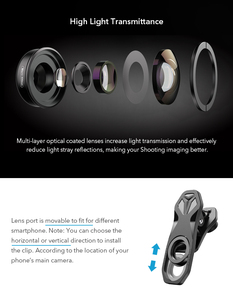 Apexel Ống Kính Hiển Vi Điện Thoại Di Động Chụp Ảnh Macro Cho Điện Thoại Thông Minh Ống Kính Macro 100MM - Product Image 6