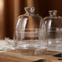 Frascos de Vidrio de Borosilicato de Alta Calidad Sellados con Tapa de Vidrio/Bambú, Diseño Moderno OEM, Uso Industrial, Grado Alimenticio, Frascos de Almacenamiento Personalizables