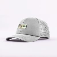 Casquette de baseball unisexe à 6 panneaux, imperméable, avec logo personnalisé découpé au laser, motif sportif, patch tissé, fabriquée en Chine