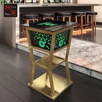 Table et chaise hautes de support d'acier inoxydable d'or pour des clubs et des meubles de salon de barre
