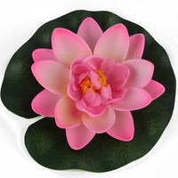 Feuilles de Lotus artificielles blanches, 11 pièces, fleurs d'étang d'eau, piscine flottante, plantes de jardin pour maison et mariage
