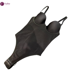 Body gainant sans couture pour femme avec soutien-gorge intégré, contrôle <span class=keywords><strong>du</strong></span> ventre, fermeture réglable à crochets et laçage au <span class=keywords><strong>dos</strong></span> - Product Image 1