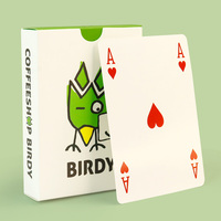 Cartes à Jouer Personnalisées Écologiques en Plastique sur le Thème des Oiseaux avec Emballage Personnalisé pour Cadeaux Promotionnels Familiaux |   Collection d'oiseaux artistiques