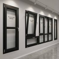 Ventana Corredera Abatible de Aluminio para Casa, Diseño Minimalista, Duradera, Precio de Fábrica Profesional, Color y Tamaño Personalizables, para Villas de Lujo