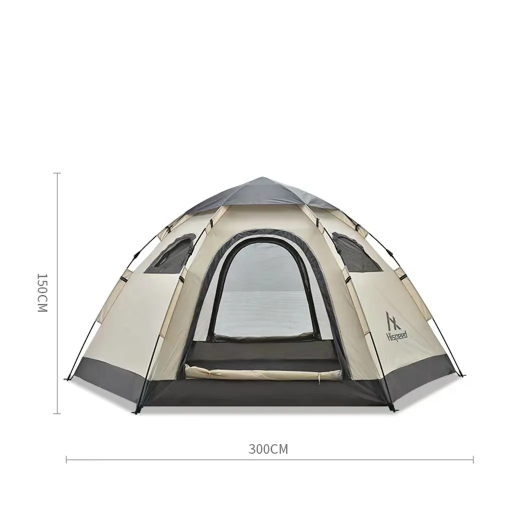 HISPEED 인스턴트 팝업 글램핑 텐트 4 인용 야외 방수 캠핑 자동 텐트 PU2000mm 캠프 카디리 캠핑 카파스