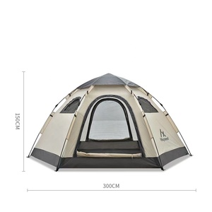 HISPEED Tente de Glamping instantanée pour <span class=keywords><strong>4</strong></span> personnes étanche pour le camping en plein air avec carpas automatique PU2000mm <span class=keywords><strong>Kamp</strong></span> Cadiri - Product Image 1