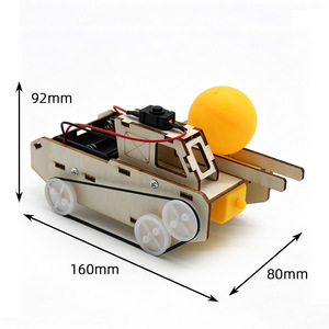 Modelo de tanque de madera de 160x80x92mm, kit educativo STEM para niños, juguete para experimentos científicos - Product Image 1