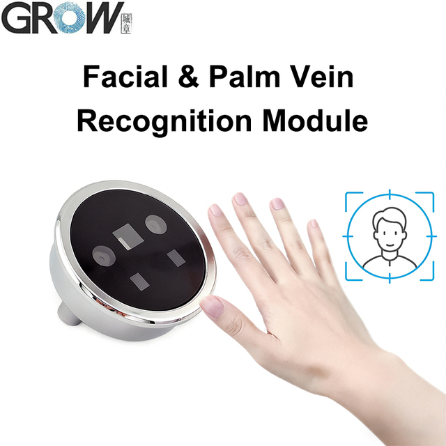 GROW FP002 Facial Recognition Module DC4.5-12V 500 Capacity UART Interface Double Lens Face Camera Module With IR Detection