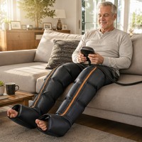 Système de récupération par massage pneumatique à compression dynamique, bottes de pressothérapie à 5 chambres séquentielles pour drainage lymphatique et amélioration de la circulation