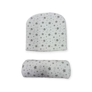 Coussin incliné pratique multicolore en polyester pour nourrisson avec bande auto-agrippante pour l'alimentation au biberon anti-vomissement - Product Image 1