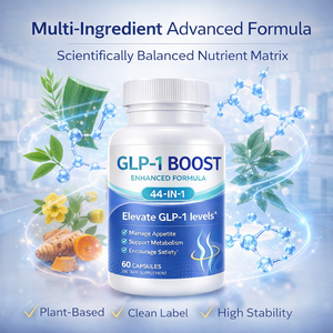 كبسولات GLP-1 Boost بتركيبة محسنة 44 في 1 بعلامة تجارية خاصة، خالية من المواد المعدلة وراثياً ونباتية، 60 كبسولة لدعم عملية الأيض والشهية، متاحة بنظام OEM/ODM - Product Image 4