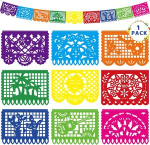 Drapeaux en feutre polyester écologiques et durables, conçus sur mesure, Querido Mexican Cinco <span class=keywords><strong>De</strong></span> Mayo, Papel Picado, bannières suspendues pour fête - Product Image 2