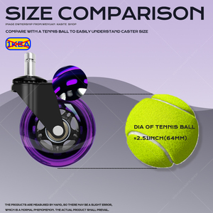 3 Inch Silent <span class=keywords><strong>Swivel</strong></span> <span class=keywords><strong>PU</strong></span> Furniture <span class=keywords><strong>Caster</strong></span> <span class=keywords><strong>Wheel</strong></span> 360 Graus Giratória para Escritório Cadeira e Mesa Adequado para Gaming Chair - Product Image 4