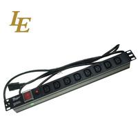 Vente en gros IEC320 C13 C14 C19 Cabinet PDU avec interrupteur disjoncteur en option