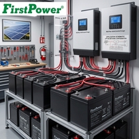 Batería de Plomo-Ácido VRLA de Alta Capacidad FirstPower LFP1255 12V 55Ah, Batería AGM de 10 Horas para Equipos Marinos y Paneles de CC Industriales