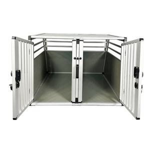 <span class=keywords><strong>2026</strong></span> Güçlü ve Dayanıklı Alüminyum Köpek Araba Kafesi Evcil Hayvan Kafesi Çift Kapılı - Product Image 1