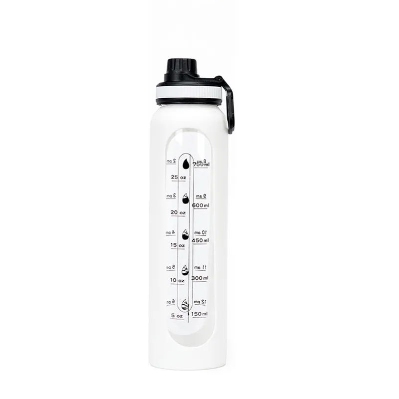 JM BPA Free custodia in Silicone 32oz mezzo gallone sport motivazionale bottiglia di acqua di vetro con manico coperchio manica