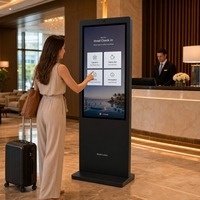 Kiosque d'auto-enregistrement pour hôtel avec écran tactile de 55 pouces, terminal de service client