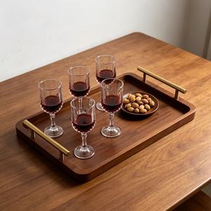 Bamboo Wood <b>Tea</b> <b>Tray</b> Rectangular With Handle For Home Hotel Restaurant Serving <b>Trays</b> - Product Image 4