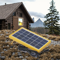 Mini panneau solaire monocristallin 3W en verre personnalisable pour équipement de surveillance par capteur, petites installations agricoles et appareils.
