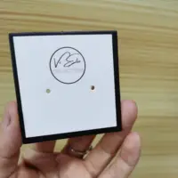 Trắng Tông Tùy Chỉnh In Necklace Earring Thẻ Với Logo Văn Bản Cho Trang Sức Hiển Thị