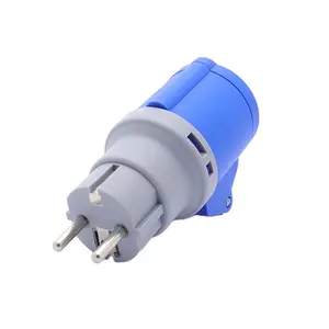 KEDU PS5-1 230V 16A CEE bleu à schuko adaptateurs Prise CEE À Schuko Plug Adaptateur