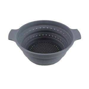 Passoire pliable en silicone de qualité alimentaire pour cuisine avec poignées, panier filtrant - Product Image 4