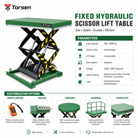 Table élévatrice à ciseaux hydraulique pour la manutention des matériaux sur ligne de production, plateforme de travail industrielle avec conception personnalisée