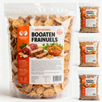 Sac d'emballage alimentaire en papier kraft mat personnalisé avec fermeture éclair en aluminium, debout, pour poudre de chili, épices, assaisonnement