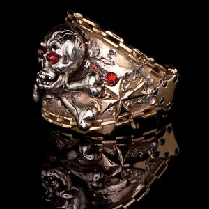 Skull Punk <b>Ring</b> for <b>Men</b> and Women Classic <b>Gothic</b> Halloween Style Fashion Statement Jewelry Accessory - Product Image 3