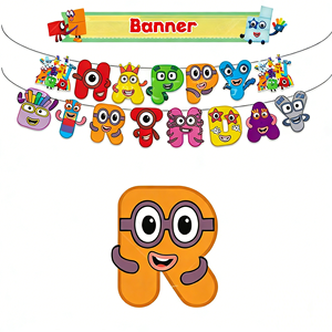 Set <span class=keywords><strong>de</strong></span> Artículos para Fiesta <span class=keywords><strong>de</strong></span> Cumpleaños Infantil con Temática <span class=keywords><strong>de</strong></span> Dibujos Animados, Decoración <span class=keywords><strong>de</strong></span> Mesa, Pancarta, Caja <span class=keywords><strong>de</strong></span> Ritmo para el Año Nuevo Chino y Acción <span class=keywords><strong>de</strong></span> <span class=keywords><strong>Gracias</strong></span> - Product Image 2