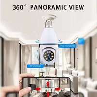 Caméra Ampoule Wi-Fi 2.4G à 360 Degrés YCC365plus V380 Pro Tuya Yi Lot Caméra de Sécurité Sans Fil pour la Maison