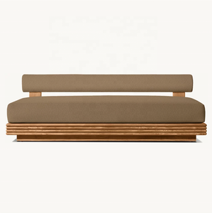 Muebles de jardín de patio hechos <span class=keywords><strong>a</strong></span> mano de teca Indonesia para exteriores sasánida <span class=keywords><strong>Bondi</strong></span> sofá modular seccional en U de teca sólida - Product Image 5
