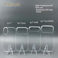 Coque de téléphone rigide en PC transparente, antichoc et anti-jaunissement pour 17/18 Pro