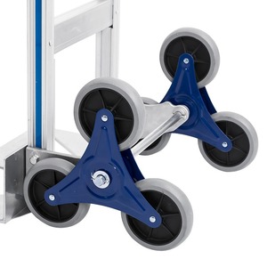 Equipaje de aluminio Carry Hand Truck 150KG Capacidad de carga 6 ruedas Escalada Escaleras Carro Herramientas de almacenamiento