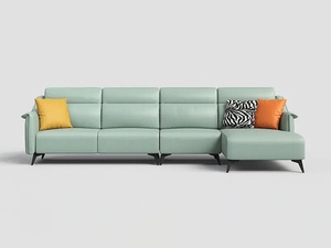 Muebles GCON, Sofá de Piel Sintética Resistente para Vestíbulo de Hotel con Chaise Longue, Venta al Por Mayor de Fábrica - Product Image 4